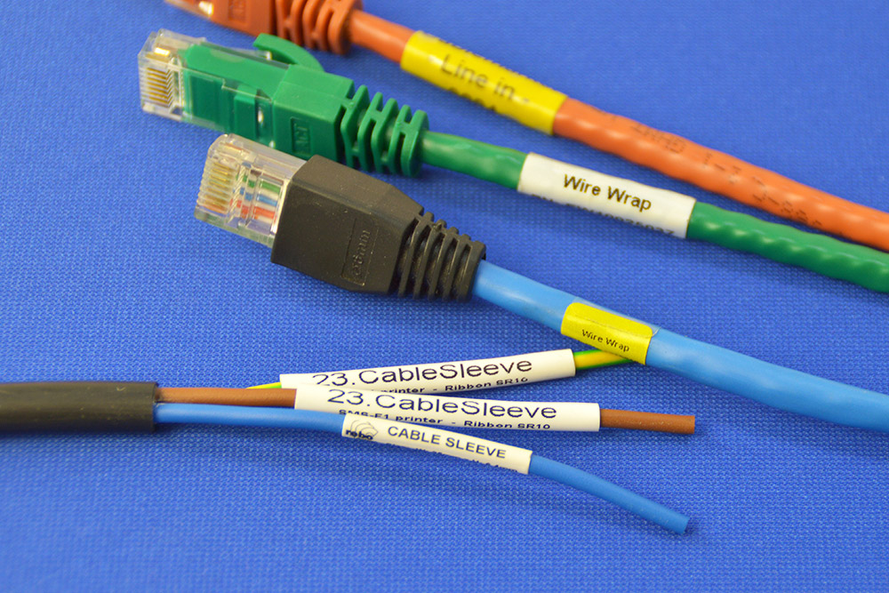 Wikkellabels, wire-wraps, krimpkousen, kabel tags, kabel identificatie
